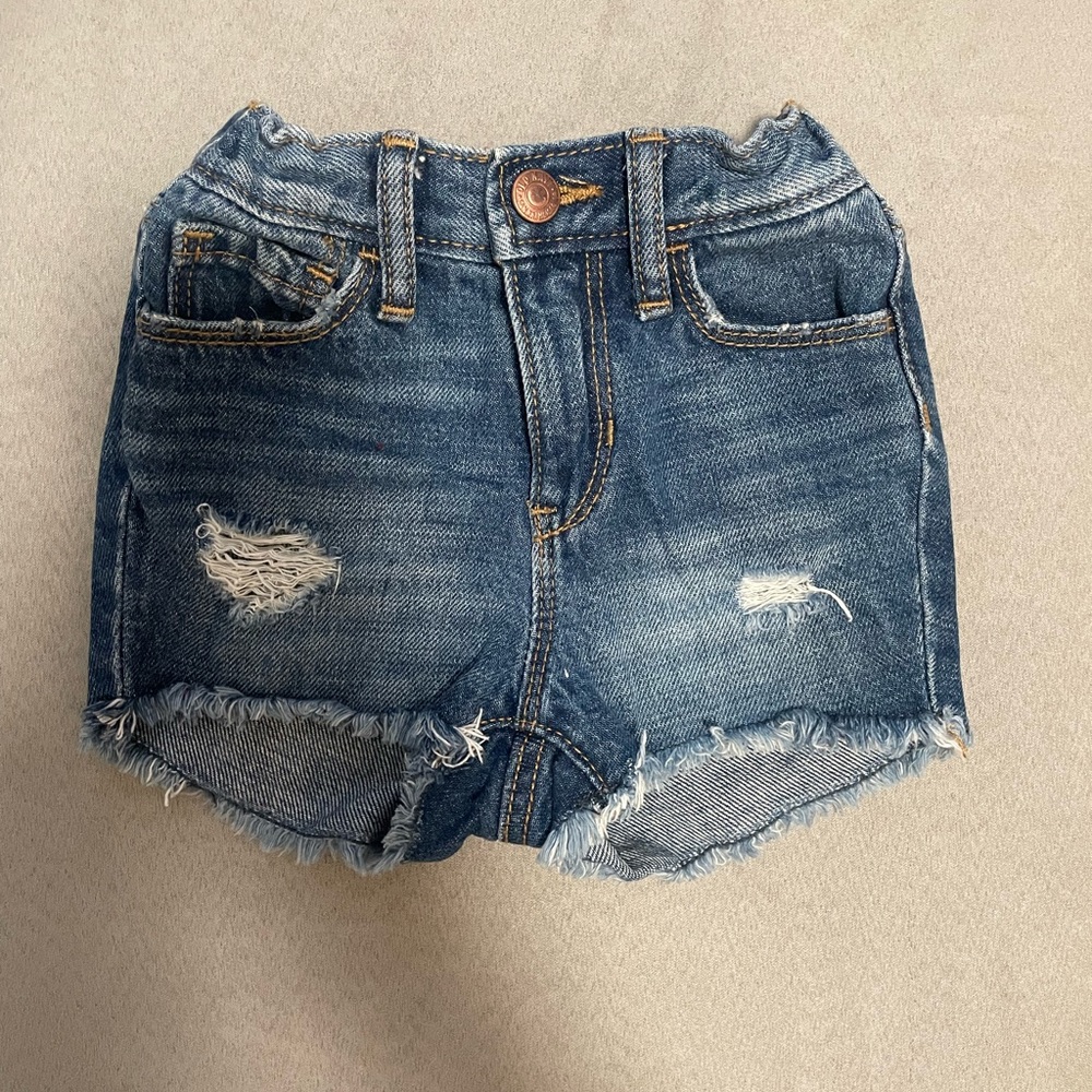 TWO gently used shorts - dark blue & black